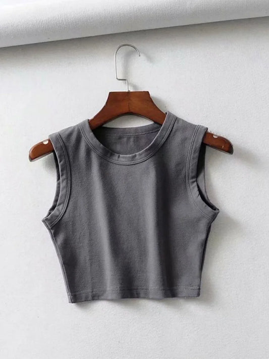 High Neck Crop Tank